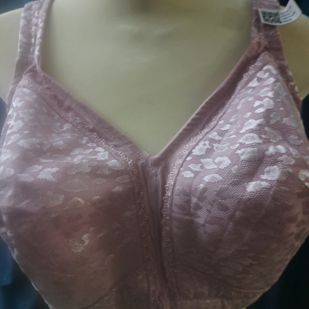 Wireless Full-Coverage Lace Bra in Dusty Rose - Picture 4 of 4